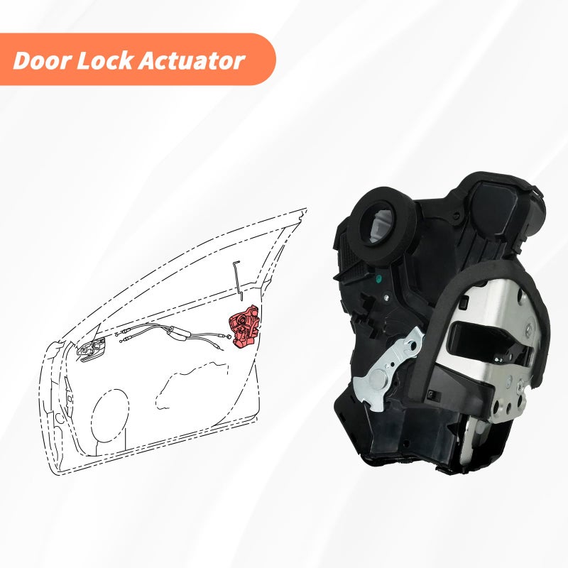 محرك تشغيل قفل الباب Blycorul متوافق مع Tundra، Camry، 4Runner، Rav4، Lexus RX350 RX450h، Scion tC xB xD | يستبدل #69030-06200، 69030-0C050، 69030-42230 | الجانب الأمامي الأيمن للراكب - Image 5